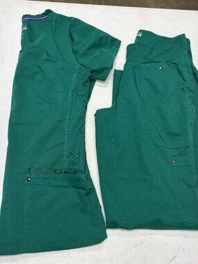 HH Juliet V-Neck Yoga Scrub Top and HH Tori Yoga Scrub Pant Set XS P